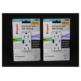 NEW Legrand 1597TRUSBACWC4 GFCI Outlet with USB Charging - 15A 125VAC (Lot of 2)
