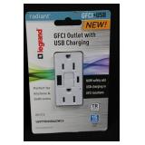 NEW Legrand 1597TRUSBACWC4 GFCI Outlet with USB Charging - 15A 125VAC (Lot of 2)