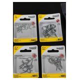 National Hardware Assorted Hooks & Eyes, Cup Hooks, Ceiling Hooks, Screw Eyes (Brass & Zinc, 23 piece)