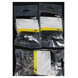National Hardware Assorted Hooks & Eyes, Cup Hooks, Ceiling Hooks, Screw Eyes (Brass & Zinc, 23 piece)
