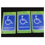 HY-KO Deco Signs Handicapped 5x7 Self-Adhesive Plaques (Lot of 3)
