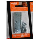 National Hardware Barrel Bolt, Narrow Hinges Non-Removable Pin & Light T Hinges (Lot of 4)