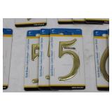 Hillman 4-Inch Solid Brass Numeral Set 0-9 (Lot of 22)