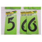 HY-KO Satin Black Numbers 1-6 - 4-Inch House Digits (BK-40)
