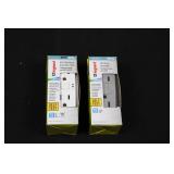 Legrand GFCI Outlet Duplex - White (AFGF153TRWCC4) & Gray - Self-Test, 15A/125V (Lot of 2)