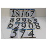 Hillman Reflective 6-Inch House Numbers - Assorted Digits (0-9) and Mounting Screws