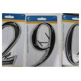 Hillman Reflective 6-Inch House Numbers - Assorted Digits (0-9) and Mounting Screws