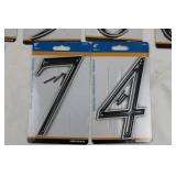 Hillman Reflective 6-Inch House Numbers - Assorted Digits (0-9) and Mounting Screws