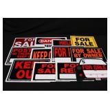 Hillman Assorted for Sale & Keep Out Sign Lot - Real Estate & Warning Signs