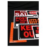 Hillman Assorted for Sale & Keep Out Sign Lot - Real Estate & Warning Signs