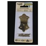 National Hardware Decorative Hinges Assortment - Bright Brass & Oil Rubbed Bronze - 2 Pcs per Pack