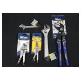 Irwin VISE-GRIP Pliers & Wrenches Lot (4-Pack) - Curved Jaw Pliers, 6-Inch Adjustable Wrench, 12-Inch