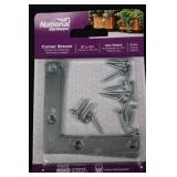National Hardware Corner Braces Assortment - Zinc-Plated, Various Sizes