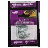 National Hardware Corner Braces Assortment - Zinc-Plated, Various Sizes