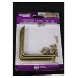National Hardware Corner Braces Assortment - Brass Solid Brass - 1 In X 1/2 In, 2 In X 5/8 In, 3 In