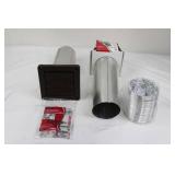 Lambro 4 in Aluminum Vent Hood Kit with Ducting, Clamps & Hardware