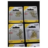 National Hardware Brass Cup Hooks, Screw Eyes & Ace Shoulder Hooks - Mixed Brass Hardware