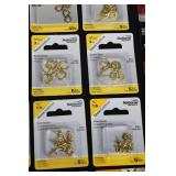 National Hardware Brass Cup Hooks, Screw Eyes & Ace Shoulder Hooks - Mixed Brass Hardware