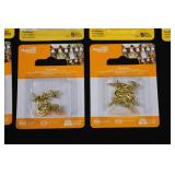 National Hardware Brass Cup Hooks, Screw Eyes & Ace Shoulder Hooks - Mixed Brass Hardware