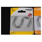National Hardware Light T Hinges, Narrow Hinges, Open S Hooks - Mending Braces