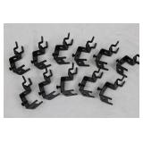 Assorted Metal Wall Brackets with Hooked Projections (Lot of 12)