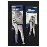 IRWIN VISE-GRIP Curved Jaw Locking Pliers 5-Inch & 10-Inch (Lot of 2)