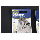 IRWIN VISE-GRIP Curved Jaw Locking Pliers 5-Inch & 10-Inch (Lot of 2)
