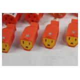 Assorted Industrial Power Connectors - Orange and Yellow Bulk