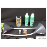 Hy-Ko Stencils 6 Inch Pack, Slime Tire Sealant Twin Bottles & Rust-Oleum Concrete Etch
