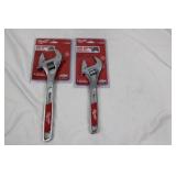 Milwaukee Jaws Won't Back Off Adjustable Wrenches - 12in & 10in (2-Pack)