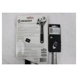 Crescent Adjustable Wrenches (6, 8, 10 in) - Original Jaw, Extra Wide, Knurl - Lifetime Warranty