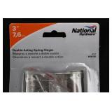 National Hardware Double-Acting Spring Hinges Satin Nickel Finish 3 in (7.6 cm)