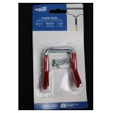 National Hardware Double Hooks - 2-3/4 in Red Vinyl