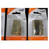 National Hardware Removable & Non-Removable Pin Hinges - Brass Finish - 1-Inch & 2-Inch (set of 14)