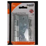 National Hardware Door Hinges - Narrow Non-Removable Pin 3 Inch - Assorted Finishes