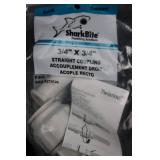 SharkBite PEX Fittings Assortment Pack - 3/4 in x 3/4 in Couplings & 1/2 in x 1/2 in Adapters
