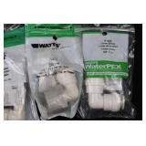 Watts WaterPEX Fittings Assortment - Stackable Tees, Union Elbows, Reducing Stems (1/2 CTS, 3/8 CTS)