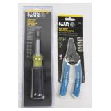 Klein Tools Heavy-Duty Multi-Bit Screwdriver/Nut Driver & Klein-Kurve Wire Stripper/Cutter (Lot of 2)