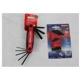 Craftsman 8-Pc Folding Hex Key Set & Eklind Hex-L 11-Key Allen Wrench Set (Lot of 2)