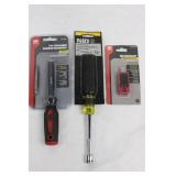 Gardner Bender SCE-3260 3-In-1 Insulated Screwdriver 1000V - Klein Tools 635-716 Nut Driver(Lot of 3)