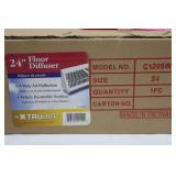 TRUaire C120SW 24-Inch Floor Diffuser - 3-Way Air Deflection