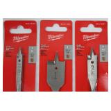 Milwaukee Flat Boring Bits - Assorted Sizes