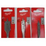 Milwaukee Flat Boring Bits - Assorted Sizes
