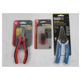 Gardner Bender Pliers GS-386; USB Multimeter GUSB-3450; Klein Tools Klein-Kurve K11095 (Lot of 3)
