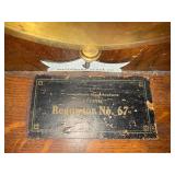 Waterbury Regulator No. 67 Oak Wall Clock w Pendulum Antique