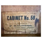 Antique F. Kroeber Cabinet No. 58 Victorian Walnut Mantel Clock