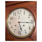 Antique Seth Thomas Wall Regulator Clock Wood Case w Key Pendulum