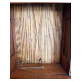 Antique Seth Thomas Wall Regulator Clock Wood Case w Key Pendulum