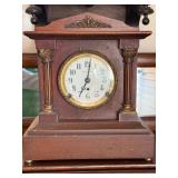 Antique Seth Thomas Mantel Clock Wood Case Time & Strike Untested