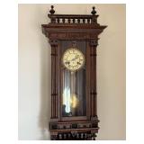 Antique Gustav Becker Style Wall Regulator Clock Wood Case Pendulum